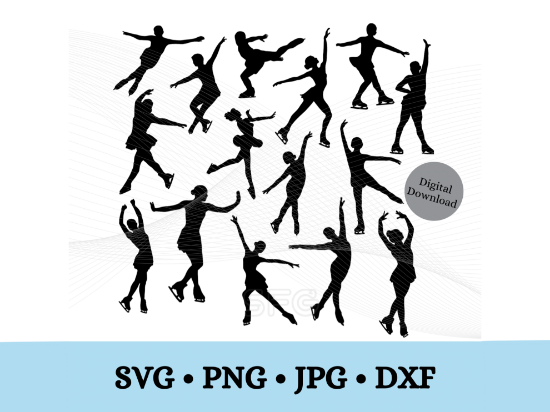 Picture of Standstill Figure Skating Poses SVG Bundle